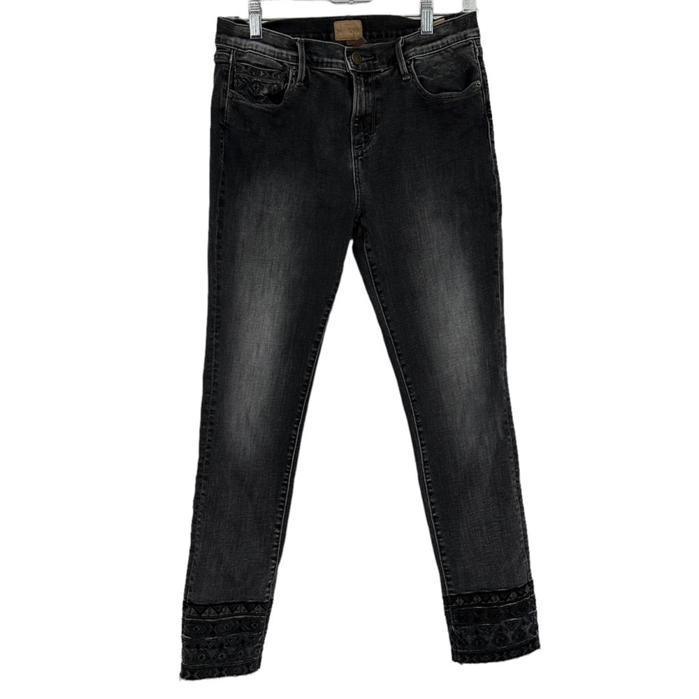Driftwood‎ Embroidered Black Jeans Jackie Size 28